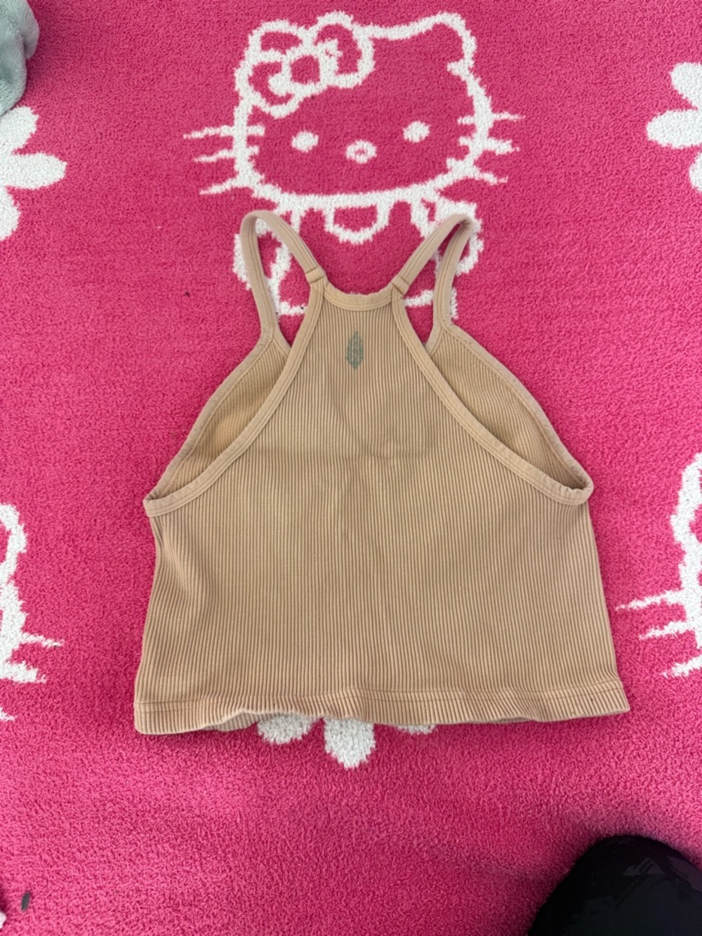 FP Movement Ribbed Halter Crop Top - Light Camel